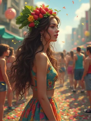 hula,tropico,moana,beautiful girl with flowers,girl in flowers,luau