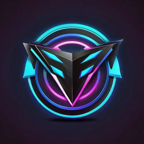 gaming logo with neon light , logo based on horrer game,bot icon,twitch logo,edit icon,arrow logo,twitch icon,neon arrows,diamond background,vector graphic,tiktok icon,vector design,steam icon,triangl