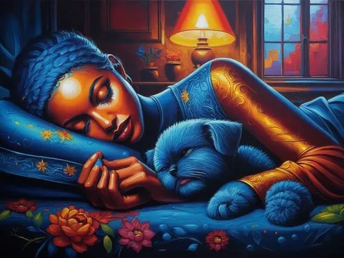 Painting Abstract Body Art Oil Painting
,radhakrishna,blue pillow,odalisque,krishna,indian art,krsna,african art,siddharta,woman on bed,janmastami,hare krishna,siddhartha,oil painting on canvas,krishn