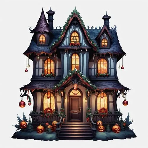 witch's house,witch house,houses clipart,the haunted house,haunted house,halloween background,Illustration,Abstract Fantasy,Abstract Fantasy 11