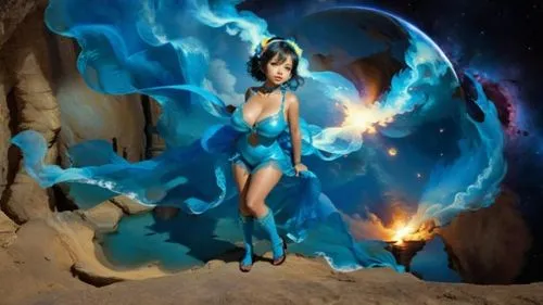 blue enchantress,sorceress,fantasy picture,bluefire,fantasy woman,celestina