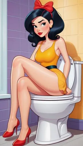 retro pin up girl,pin-up girl,pin up girl,washlet,toilette,retro pin up girls,valentine pin up,valentine day's pin up,pin-up model,pin ups,bidet,banyo,bettie,potty,toilet table,toilet,pin-up girls,plumber,rockabella,retro woman,Illustration,Vector,Vector 12