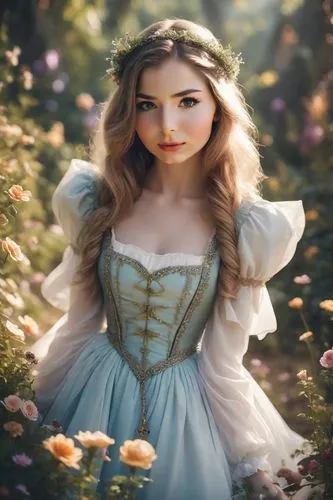 Alice in a Fairy Tale,fairy tale character,rapunzel,cinderella,celtic woman,enchanting,fantasy portrait,mystical portrait of a girl,beautiful girl with flowers,children's fairy tale,fairy tale,victori