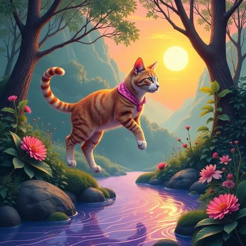 tiger cat,bengal,bengal cat,fantasy picture,felidae,fantasy animal,Conceptual Art,Fantasy,Fantasy 01