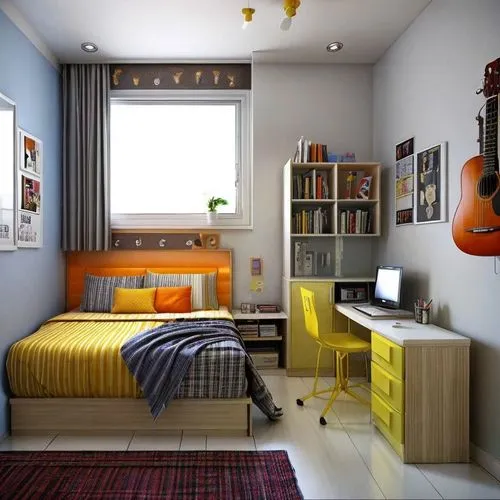 modern room,great room,boy's room picture,kids room,bedroom,guestroom,children's bedroom,sleeping room,guest room,modern decor,interior design,interior decoration,interior modern design,shared apartment,contemporary decor,danish room,room newborn,room divider,yellow orange,an apartment