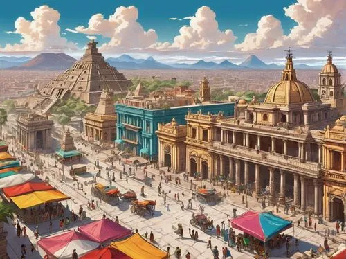 tenochtitlan,ancient city,naboo,ancient rome,ancient egypt,hajj,citadels,scythopolis,rome 2,the ancient world,civilizations,bazars,vittoriano,french digital background,schuitema,theed,yasseri,grand bazaar,yerevan,ganjavi,Unique,Design,Character Design