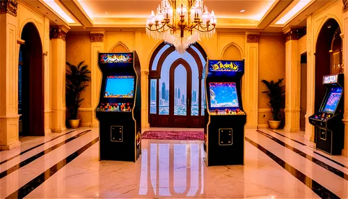 arcades,arcade,arcade game,lobby,burj al arab,arcade games,largest hotel in dubai,game room,hotel lobby,slot machines,qasr al watan,emirates palace hotel,jumeirah beach hotel,movie palace,interactive kiosk,recreation room,entrance hall,hotel hall,video game arcade cabinet,venetian hotel,Unique,Pixel,Pixel 04