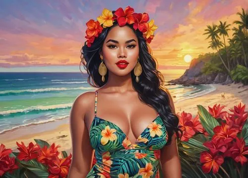 polynesian girl,luau,hula,moana,aloha,beach background,hawaiian,polynesian,plumeria,tahiti,tropical floral background,tropical bloom,mai tai,frangipani,floral background,lei,world digital painting,exotic flower,flower background,summer background,Conceptual Art,Daily,Daily 31