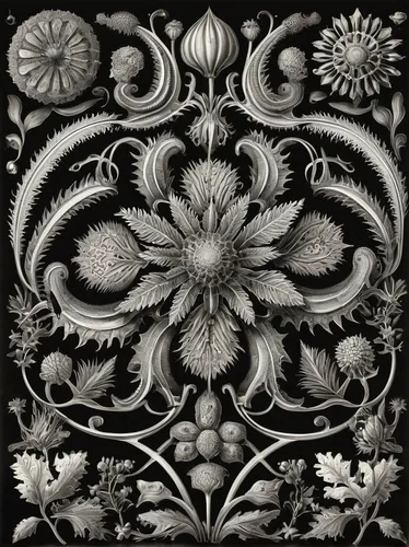 floral ornament,patterned wood decoration,decorative plate,floral composition,floral pattern,carved wood,decorative element,floral decorations,ceramic tile,engraving,fractals art,baroque,ceramic hob,ornamental dividers,celestial chrysanthemum,ornamental,ornament,damask paper,wall panel,ornamental wood,Illustration,Retro,Retro 24