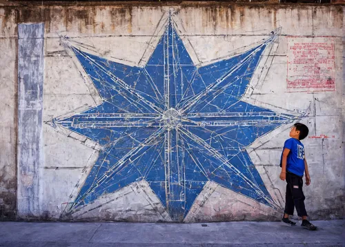 Blueprint Of A Star by Keith Reesor,blue star,six pointed star,bethlehem star,six-pointed star,christ star,moravian star,motifs of blue stars,star of david,magic star flower,star flower,compass rose,b