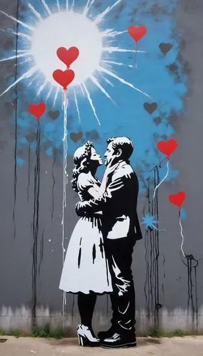 banksy,love in air,graffiti art,streetart,grafite,grafitti,Conceptual Art,Graffiti Art,Graffiti Art 12