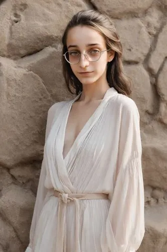 hypatia,with glasses,sagarika,librarian,solexa,inanna,iphigenia,marzieh,pale,eleonora,girl in white dress,saoirse,sarikaya,alycia,girl in a historic way,auriana,michetti,aniane,lwd,bellisario,Photography,Realistic