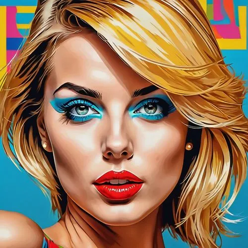 creare grandi dipinti, pop art moderna, toni profondi e calmi, design, linee, motivi, RAGAZZA POP ART DONNA,  POP ART , POP ART FANTASTICA ,pop art style,cool pop art,pop art girl,pop art woman,wpap,m