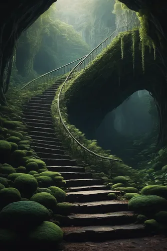 winding steps,the mystical path,tunnel of plants,fantasy landscape,hollow way,pathway,the path,green forest,ravine,aaa,plant tunnel,heaven gate,hiking path,forest path,threshold,road of the impossible,stairway,descent,path,greenery,Photography,Fashion Photography,Fashion Photography 17