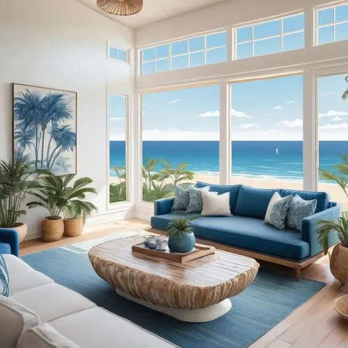 oceanfront,beach house,oceanview,ocean view,beachfront,beachhouse,seaside view,window with sea view,sandpiper bay,sunroom,beach furniture,homeaway,beach view,tropical house,living room,modern living room,florida home,dream beach,beach resort,ocean background,Illustration,Japanese style,Japanese Style 15