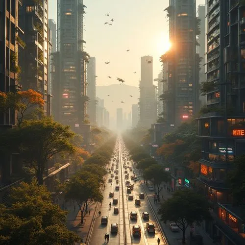 paulista,são paulo,guangzhou,city highway,avenida,tram road,shanghai,mexico city,makati,coruscant,buenos aires,boulevard,kowloon,shenzhen,vedado,scampia,atmospheres,evening city,jakarta,cityzen,Photography,General,Realistic