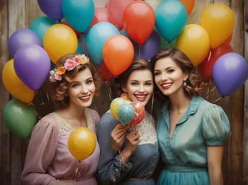 vintage girls,rainbow color balloons,colorful balloons,vintage women,retro pin up girls,colorization,retro women,vintage fairies,colorizing,beautiful photo girls,social,pin up girls,pin-up girls,stepsisters,actresses,vintage theme,1940 women,twenties women,young women,countesses,Conceptual Art,Daily,Daily 32