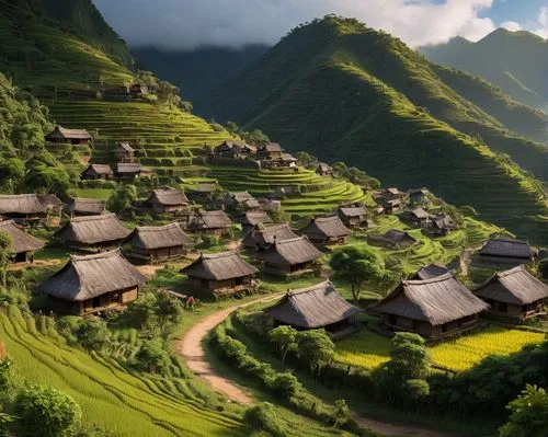 rice terrace,ha giang,mountain village,yangshao,rice fields,guizhou,vietnam,rice terraces,haicang,mountain settlement,huadong,longhouses,yunnan,mountain huts,mountainous landscape,rice paddies,guilin,traditional village,tamenglong,korean folk village,Photography,General,Natural