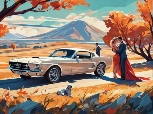 honeymoon,bmw 507,bmw 501,ford mustang,muscle car cartoon,wedding car,bmw e9,mustang,california special mustang,camaro,300sl,300 sl,bmw 315,american muscle cars,yenko camaro,bmw,190sl,retro car,first generation ford mustang,dodge la femme,Conceptual Art,Sci-Fi,Sci-Fi 06