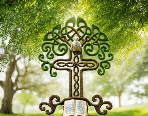 Turn the erased part into an open book, God's Word written on facing pages,celtic tree,bookmark with flowers,flourishing tree,tree of life,the branches of the tree,cardstock tree,bookmark,green tree,p