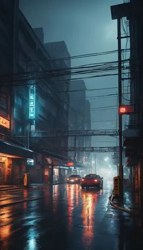 bladerunner,makati,heavy rain,kaidan,penumbra,downpour,kowloon,kamurocho,noir,rainy,urban,manila,deluge,shanghai,cyberpunk,monsoon,ortigas,bangkok,atmosphere,rains,Illustration,Vector,Vector 02