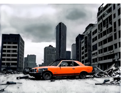 carmageddon,car crash,compositing,crashworthiness,scrapped car,physx,scrap car,crash,apocalyptic,post-apocalyptic landscape,crashworthy,abandonware,crash test,crashdown,softimage,destroyed city,renault twingo,accident car,crash site,vehicle wreck,Art,Artistic Painting,Artistic Painting 23