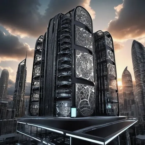 arcology,futuristic architecture,cybercity,pandorica,monoliths,metropolis,cybertown,futuristic landscape,monolith,superstructures,cyberport,coldharbour,solar cell base,futuristic art museum,ironopolis,megacorporation,ancient city,lexcorp,oscorp,barad,Illustration,Black and White,Black and White 11