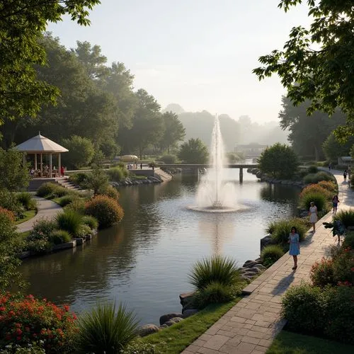 fountain pond,peasholm park,naperville,city park,stadtpark,rheinpark,kurpark,riverwoods,urban park,brookgreen,oakbrook,manotick,bellingrath gardens,central park,walk in a park,center park,vondelpark,centennial park,baarn,efteling