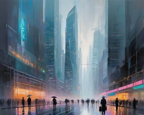 cityscape,cybercity,futuristic landscape,metropolis,world digital painting,cityzen,skyscrapers,cyberpunk,cityscapes,cybertown,city scape,urbanworld,coruscant,cyberport,dystopian,cyberscene,city at night,guangzhou,atmospheres,sci fiction illustration,Conceptual Art,Oil color,Oil Color 10