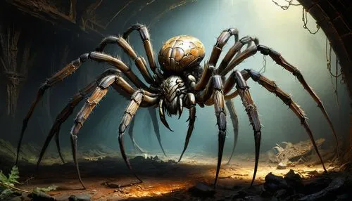 shelob,giant spider,tarantula,arachnid,walking spider,araneus,arachnophobia,baboon spider,spider the golden silk,spider,pumpkin spider,arachnida,funnel web spider,arachnids,arachnoid,tarantulas,arachnologist,arachnology,anansi,webcrawler,Art,Classical Oil Painting,Classical Oil Painting 06