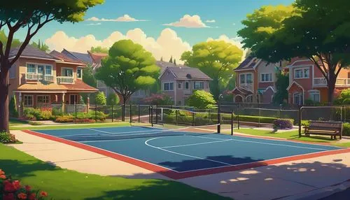 basketball court,tennis court,homecourt,outdoor basketball,ballcourt,schoolyard,neighborhood,hardcourts,ballcourts,suburbanized,townhomes,suburbia,courts,suburbs,apartment complex,neighbourhood,sunnyvale,suburb,suburu,winnetka,Conceptual Art,Daily,Daily 19