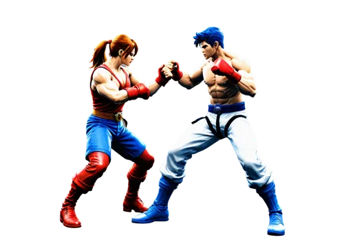 Empty space, pure white background, no objects, minimalistic, high contrast, soft focus, 1/2 composition, ambient light, neutral tone, cinematic feel, abstract concept.,two fighters in two positions o