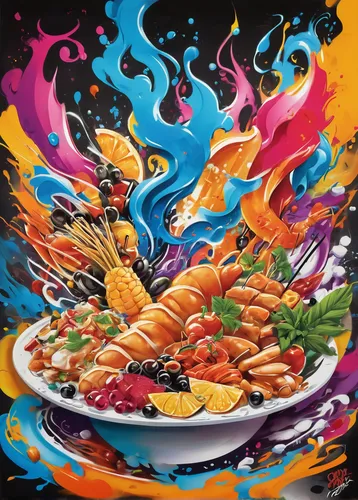 sushi art,colorful pasta,food collage,feast noodles,noodle bowl,asian cuisine,korean chinese cuisine,korean cuisine,iranian cuisine,huaiyang cuisine,chinese cuisine,culinary art,vietnamese cuisine,asian food,mediterranean cuisine,latin american food,turkish cuisine,flying noodles,taiwanese cuisine,cooking book cover,Conceptual Art,Graffiti Art,Graffiti Art 09