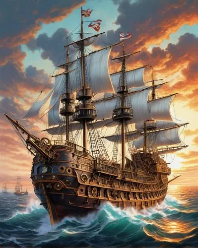 sea sailing ship,whaleship,galleon,caravel,sail ship,sailing ship,three masted sailing ship,sailing ships,merchantman,pirate ship,tallship,sea fantasy,fireships,mayflower,frigate,whaleships,barquentine,ironsides,privateering,trireme,Conceptual Art,Daily,Daily 17