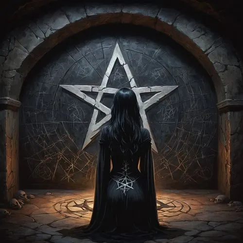 pentacle,witches pentagram,hecate,darkstar,blackstar,magick,Conceptual Art,Fantasy,Fantasy 34