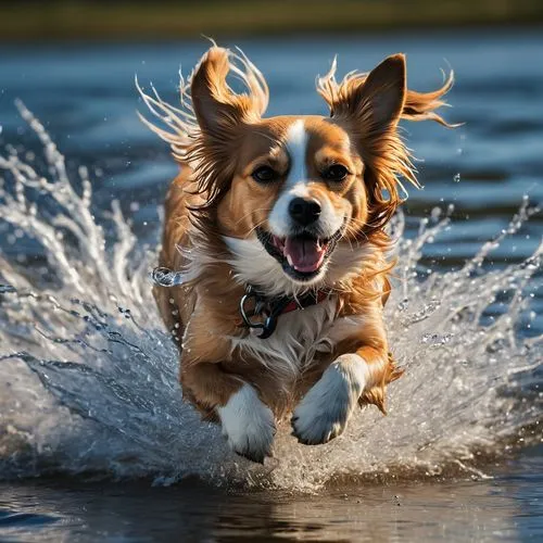 running dog,dog running,dog in the water,water jump,corgi,splaying,Photography,General,Natural