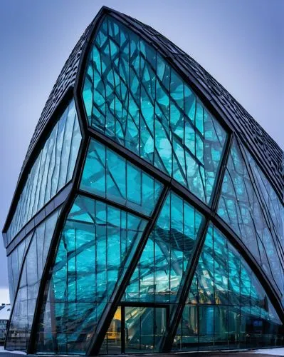 harpa,glass building,glass facade,structural glass,glass pyramid,morphosis,etfe,macewan,glass facades,kaust,futuristic art museum,bjarke,snohetta,libeskind,futuristic architecture,urbis,vinoly,cyberport,koolhaas,soumaya museum,Illustration,Paper based,Paper Based 29