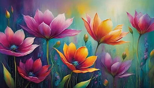 flower painting,lotus flowers,blooming lotus,lotuses,waterlilies,tulip background,flower art,splendor of flowers,water lilies,lotus blossom,colorful flowers,flower background,tulip flowers,lotus heart