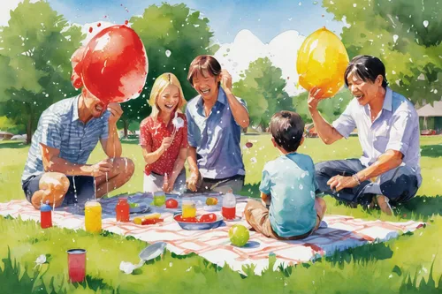 water balloons,children's birthday,family picnic,kids party,inflates soap bubbles,happy birthday balloons,picnic,outdoor play equipment,children drawing,birthday party,kids illustration,red balloons,children learning,water balloon,rainbow color balloons,summer party,children's day,summer bbq,red balloon,corner balloons,Illustration,Paper based,Paper Based 07