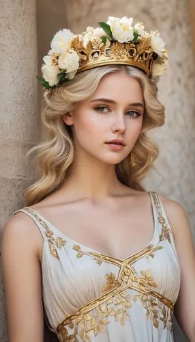 spring crown,princess crown,bridal jewelry,diadem,eilonwy,diadems,gold crown,laurel wreath,tiaras,poppaea,aromanians,gold foil crown,celtic queen,noblewoman,margairaz,headpiece,hippolyta,principessa,golden crown,tiara,Conceptual Art,Fantasy,Fantasy 23