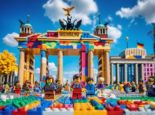 lego city,brandenburger tor,legomaennchen,brandenburg gate,brand front of the brandenburg gate,kulturbund,legoland,our berlin,lego background,berlin,playmobil,lego building blocks,lego,lustgarten,berlinecke,colorful city,lego pastel,bundesrepublik,build lego,reichstadt,Conceptual Art,Oil color,Oil Color 23