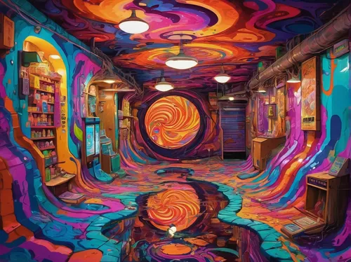 psychedelic art,colorful spiral,kaleidoscope art,vortex,trip computer,kaleidoscopic,psychedelic,lsd,dimensional,kaleidoscope,ufo interior,passage,trippy,sci fiction illustration,acid lake,portals,bookstore,book store,3d fantasy,flow of time,Conceptual Art,Oil color,Oil Color 23