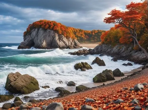 coastal landscape,beach landscape,rocky beach,rocky coast,lake superior,mountain beach,Photography,General,Realistic