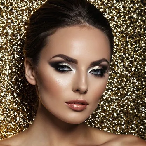 glitter powder,gold glitter,glammed,eyes makeup,glam,women's cosmetics,glitter eyes,makeup artist,vintage makeup,contoured,glamorizing,goldwell,metallic feel,glitterati,glittering,glitz,expocosmetics,gold foil,eyeshadow,makeup,Photography,General,Realistic