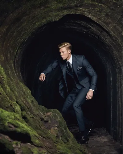 wall tunnel,james bond,dark suit,hollow way,newt,donald trump,daniel craig,suit trousers,caving,tunnel,underground,slender,cave,the wolf pit,men's suit,black suit,pit cave,bond,labyrinth,businessman,Photography,Fashion Photography,Fashion Photography 05