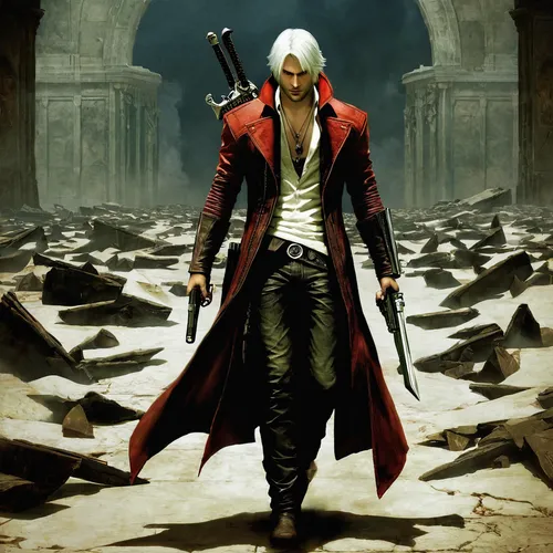 The16Terror Official Blog: DmC : Devil May Cry - Dante\'s Return ...,red coat,red hood,assassin,howl,red riding hood,male character,dodge warlock,game illustration,hooded man,assassins,renegade,full h