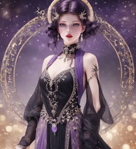 queen of the night,morwen,zodiac sign libra,fantasy portrait,satine,fairy queen