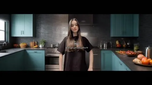 مطبخ,girl in the kitchen,digital compositing,visual effect lighting,3d rendering,3d rendered,render,blackmagic design,dark cabinetry,blender,dark cabinets,rendering,animated cartoon,character animatio