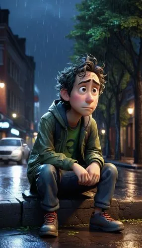 in the rain,walking in the rain,rainy day,cute cartoon image,rainy,cute cartoon character,lonely child,animated cartoon,rain,miguel of coco,agnes,russo-european laika,boy praying,kid hero,child crying,silver rain,boy and dog,tangled,orphaned,heavy rain,Photography,Artistic Photography,Artistic Photography 11