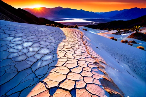 ice landscape,badwater basin,braided river,badwater,salt desert,saltpan,salt field,death valley,glacial melt,great salt lake,salt-flats,salt pans,salt flat,salt pan,salt flats,dry lake,salar de uyuni,salt evaporation pond,chaka salt lake,the third largest salt lake in the world,Illustration,Vector,Vector 16